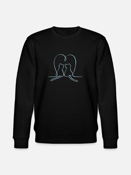 Verliebte Katzen - Stanley/Stella Unisex Bio-Sweatshirt CHANGER - Schwarz