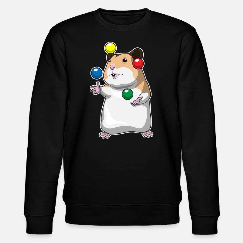 Hamster juggler juggling - Stanley/Stella CHANGER Unisex Organic Sweatshirt - black