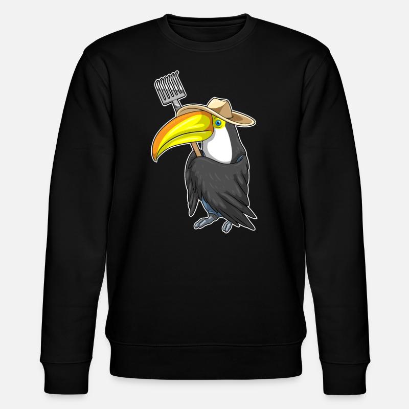 Toucan Farmer Rake - Sweat bio CHANGER Stanley/Stella Unisexe - noir