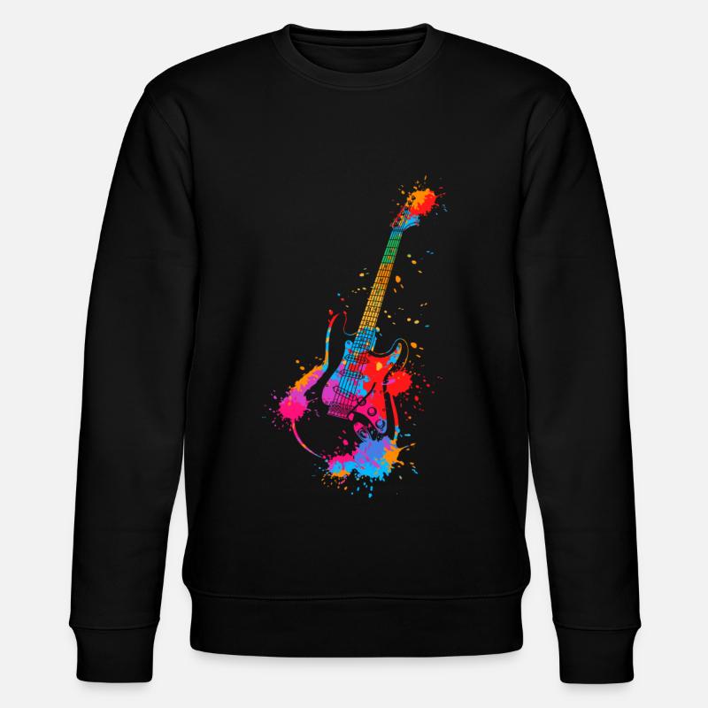 E-Gitarre Splash - Stanley/Stella Unisex Bio-Sweatshirt CHANGER - Schwarz