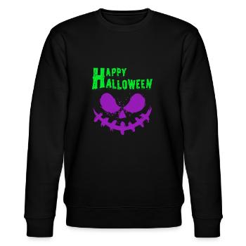 Citrouille d’Halloween, Joyeux Halloween - Sweat bio CHANGER Stanley/Stella Unisexe - noir - Devant - Nik (191cm) & Marisol (170cm)