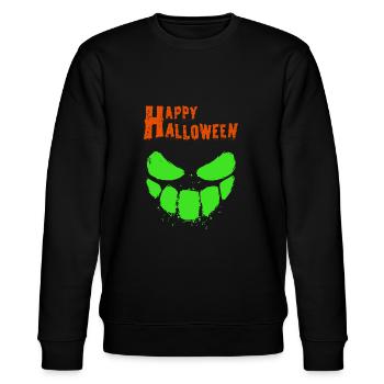 Citrouille d’Halloween, Joyeux Halloween - Sweat bio CHANGER Stanley/Stella Unisexe - noir - Devant - Nik (191cm) & Marisol (170cm)