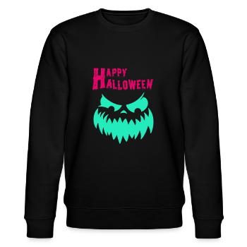 Citrouille d’Halloween, Joyeux Halloween - Sweat bio CHANGER Stanley/Stella Unisexe - noir - Devant - Nik (191cm) & Marisol (170cm)