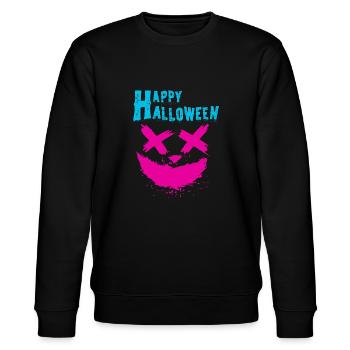 Citrouille d’Halloween, Joyeux Halloween - Sweat bio CHANGER Stanley/Stella Unisexe - noir - Devant - Nik (191cm) & Marisol (170cm)