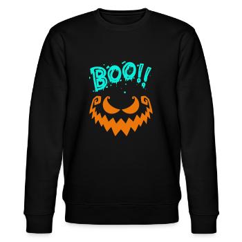 Halloween Scary Face, Boo - Sweat bio CHANGER Stanley/Stella Unisexe - noir - Devant - Nik (191cm) & Marisol (170cm)