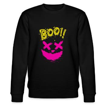Halloween Scary Face, Boo - Sweat bio CHANGER Stanley/Stella Unisexe - noir - Devant - Nik (191cm) & Marisol (170cm)