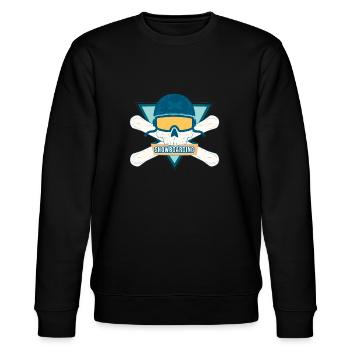 Snowboard - Stanley/Stella Unisex Bio-Sweatshirt CHANGER  - Schwarz - Vorne - Nik (191cm) & Marisol (170cm)