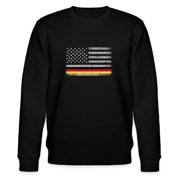 Allemagne Etats-Unis Drapeau Nation Cadeau pays - Sweat bio CHANGER Stanley/Stella Unisexe - noir - Devant - Nik (191cm) & Marisol (170cm)
