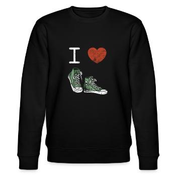 I Love Chaussures - Sweat bio CHANGER Stanley/Stella Unisexe - noir - Devant - Nik (191cm) & Marisol (170cm)