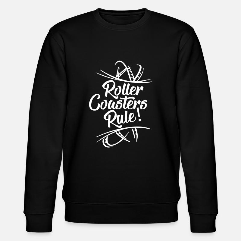 Roller Coasters Rule - Stanley/Stella CHANGER Unisex Organic Sweatshirt - black