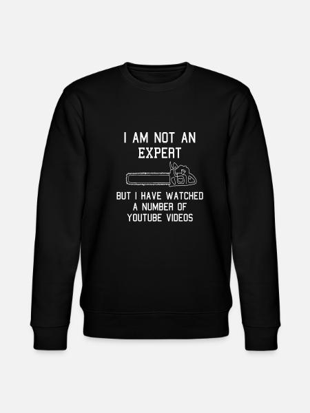 Saw käsityöläinen sanoo hauska - Stanley/Stella CHANGER unisex luomu-collegepaita - musta