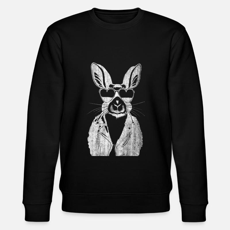 saucool maybe Easter - Stanley/Stella CHANGER Unisex Organic Sweatshirt - black