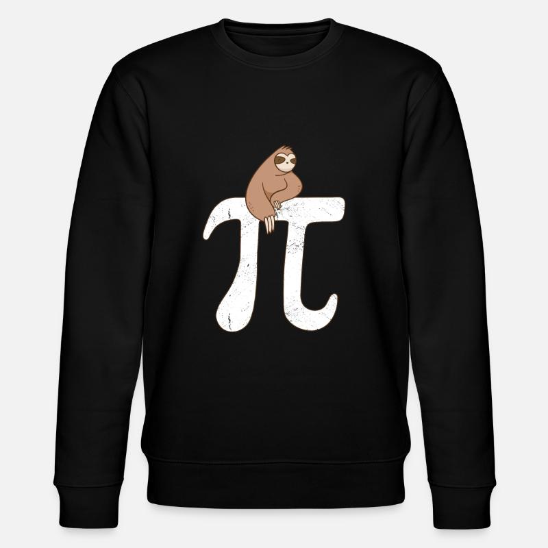 Math Sloth Pi - Stanley/Stella CHANGER Unisex Organic Sweatshirt - black