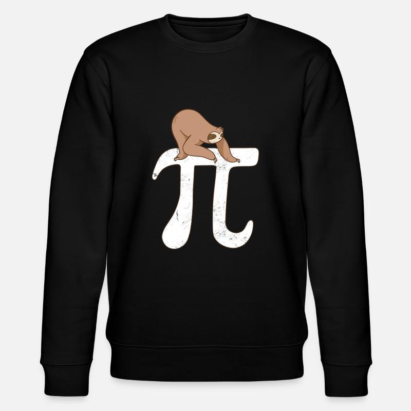 Math Sloth Pi - Stanley/Stella CHANGER Unisex Organic Sweatshirt - black