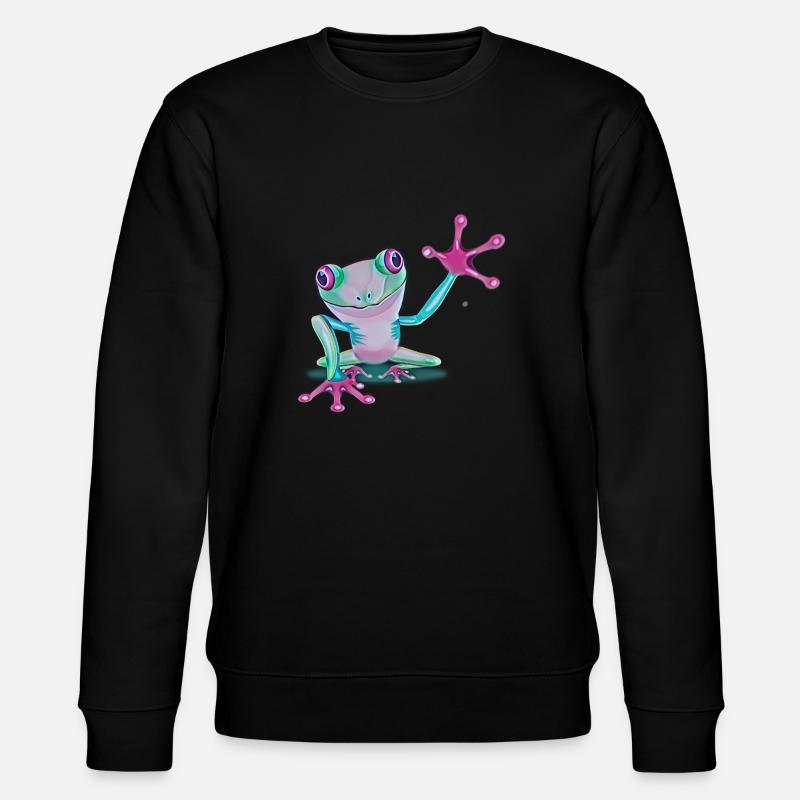 Frosch - Stanley/Stella Unisex Bio-Sweatshirt CHANGER  - Schwarz