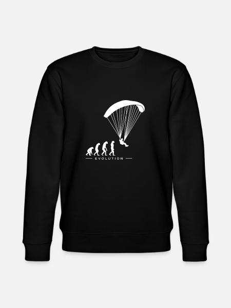 Paraglider Paragliding Evolution Motif - Stanley/Stella CHANGER Unisex Organic Sweatshirt - black