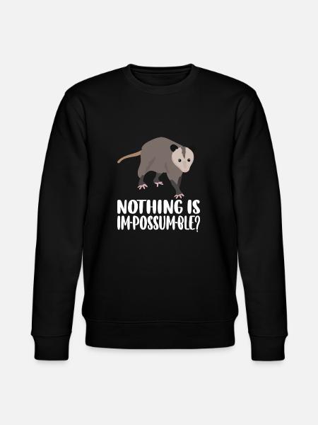 Opposum lovers - Nothing is Impossumble - Stanley/Stella CHANGER Unisex Organic Sweatshirt - black