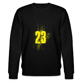 Number 23 - Stanley/Stella Unisex Bio-Sweatshirt CHANGER  - Schwarz - Vorne - Nik (191cm) & Marisol (170cm)