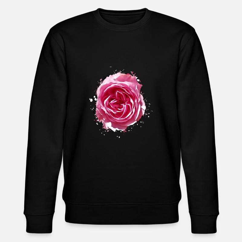 Blume / Blüte / Rose - Stanley/Stella Unisex Bio-Sweatshirt CHANGER  - Schwarz