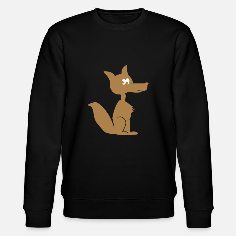 Fox coyote cayote 1c - Stanley/Stella CHANGER Unisex Organic Sweatshirt - black