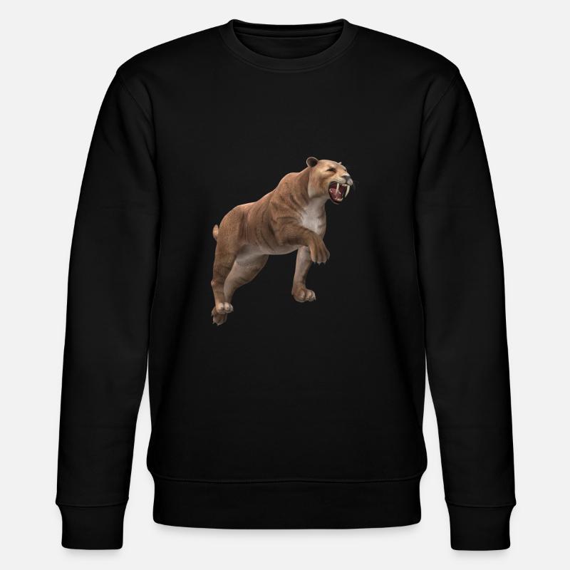 Säbelzahntiger - Stanley/Stella Unisex Bio-Sweatshirt CHANGER  - Schwarz