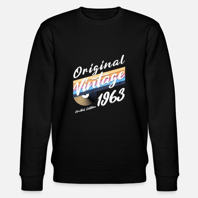 1963 Anniversaire Millésime - Sweat bio CHANGER Stanley/Stella Unisexe - noir