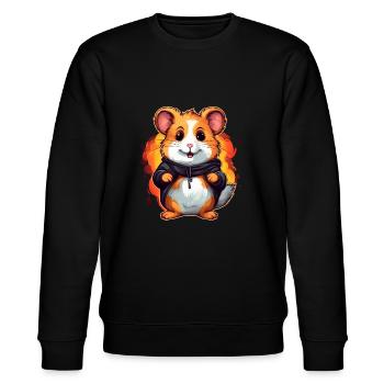 Mignon hamster - Sweat bio CHANGER Stanley/Stella Unisexe - noir - Devant - Nik (191cm) & Marisol (170cm)