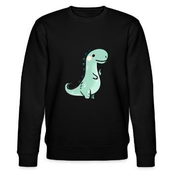 Mignon dinosaure crayon - Sweat bio CHANGER Stanley/Stella Unisexe - noir - Devant - Nik (191cm) & Marisol (170cm)