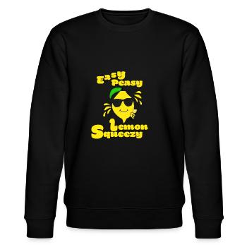 Easy Peasy Lemon Squeeze - Stanley/Stella Unisex Bio-Sweatshirt CHANGER  - Schwarz - Vorne - Nik (191cm) & Marisol (170cm)