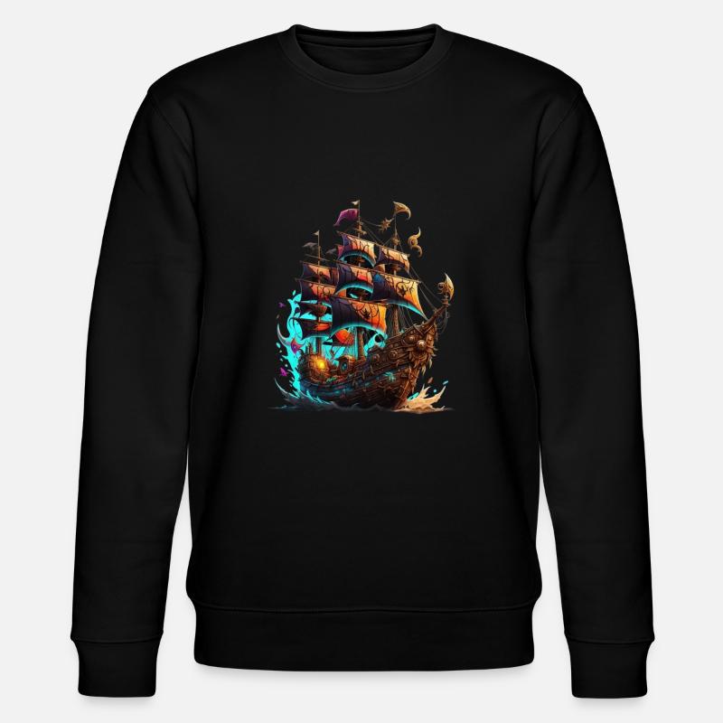 Pirate ship - Stanley/Stella Unisex Bio-Sweatshirt CHANGER  - Schwarz