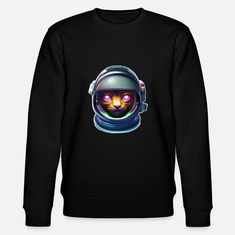 Chat Astronaute du Futur - Sweat bio CHANGER Stanley/Stella Unisexe - noir