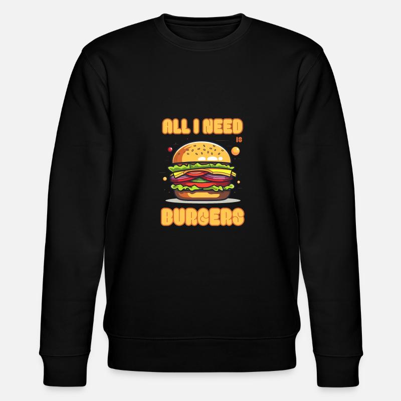 Cheeseburger - Stanley/Stella Unisex Bio-Sweatshirt CHANGER  - Schwarz