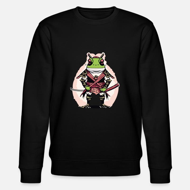 Frog Samurai - Stanley/Stella CHANGER Unisex Organic Sweatshirt - black