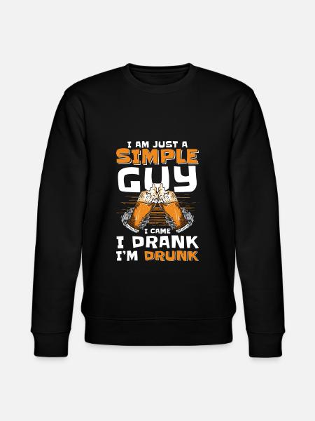 Alcoholics drink drunk liquor - Stanley/Stella CHANGER Unisex Organic Sweatshirt - black