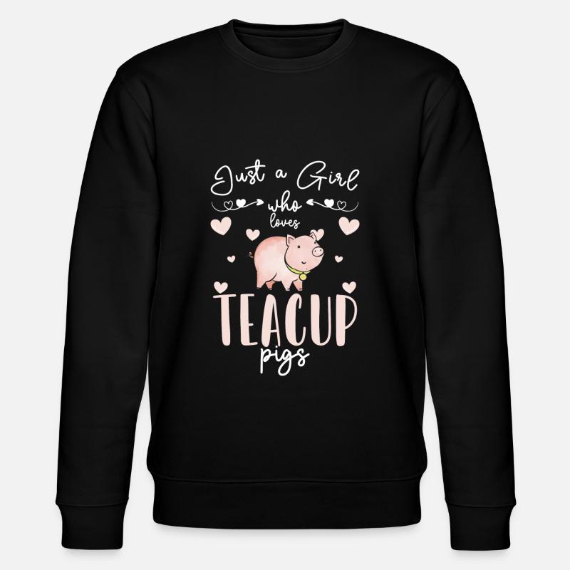 Teacup Pig Piggy Breeder - Stanley/Stella CHANGER Unisex Organic Sweatshirt - black