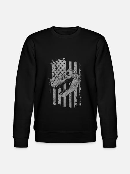 Dinosaur Raptor Stegosaurus Museum - Stanley/Stella CHANGER Unisex Organic Sweatshirt - black