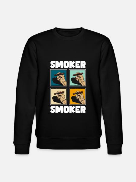 Tabak Kippe Dampfen - Stanley/Stella Unisex Bio-Sweatshirt CHANGER  - Schwarz
