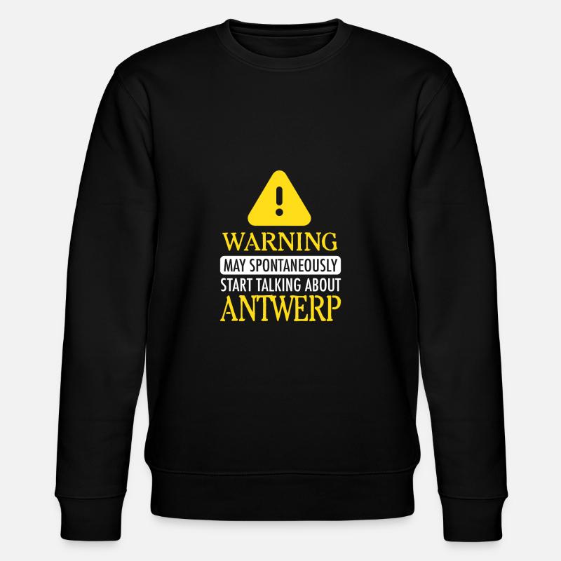 WARNING!: Antwerp - Stanley/Stella Unisex Bio-Sweatshirt CHANGER - Schwarz