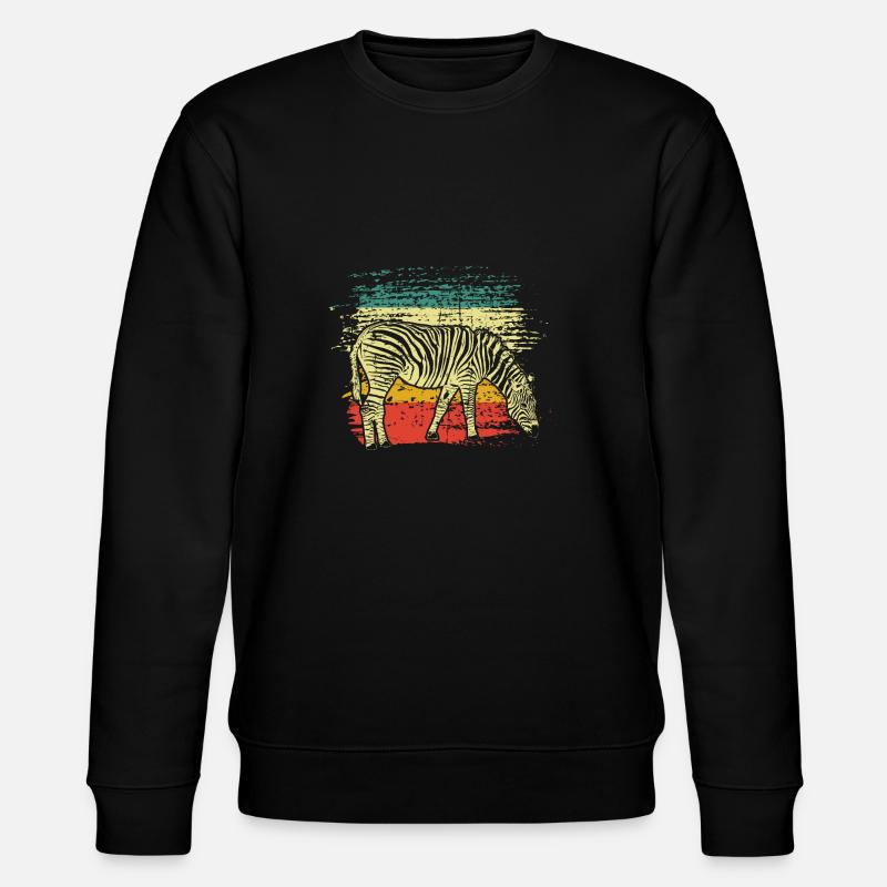 Afrika Zebra - Stanley/Stella Unisex Bio-Sweatshirt CHANGER  - Schwarz