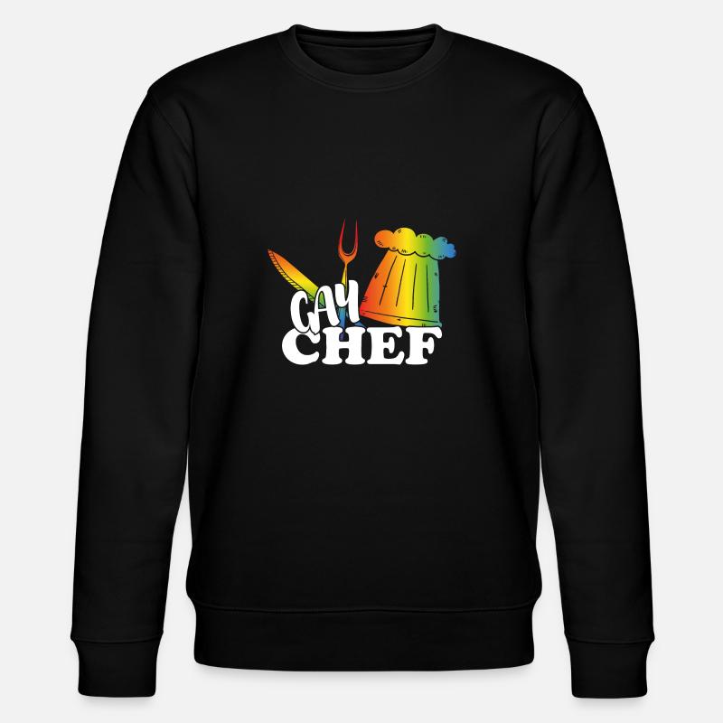 Schwuler Koch - Stanley/Stella Unisex Bio-Sweatshirt CHANGER  - Schwarz