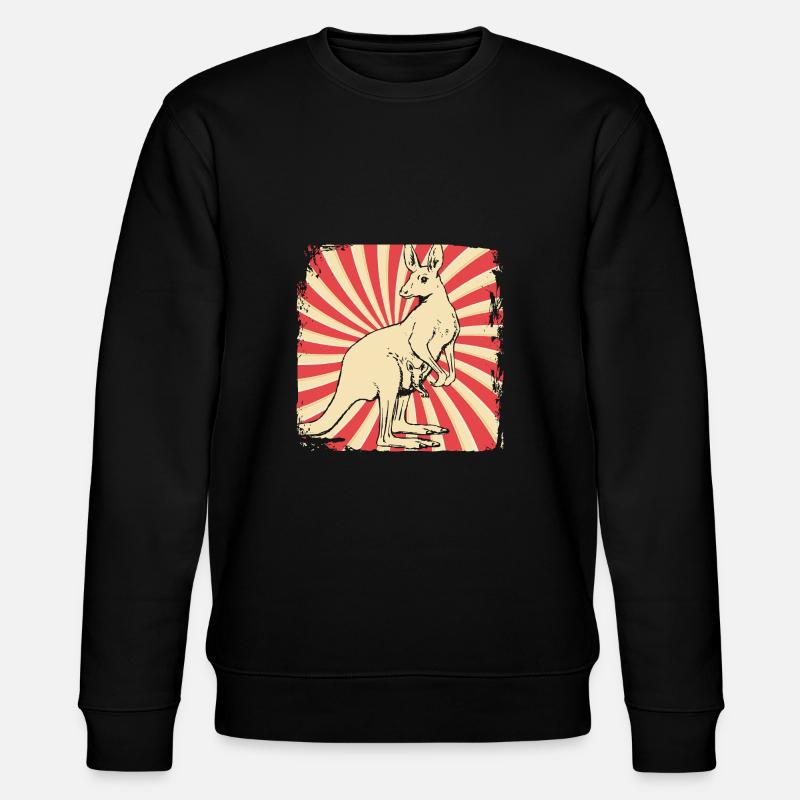 Känguru - Stanley/Stella Unisex Bio-Sweatshirt CHANGER  - Schwarz