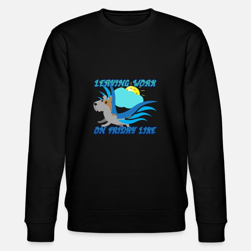 Verlassen der Arbeit - Stanley/Stella Unisex Bio-Sweatshirt CHANGER  - Schwarz