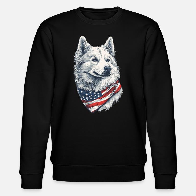 Samojede - Stanley/Stella Unisex Bio-Sweatshirt CHANGER  - Schwarz