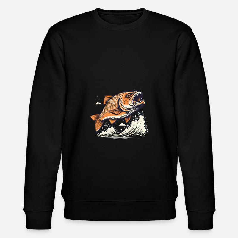 Angler-Edition - Stanley/Stella Unisex Bio-Sweatshirt CHANGER  - Schwarz