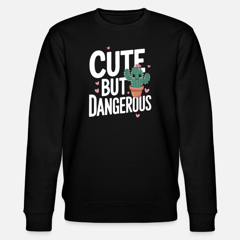 Cactus Cacti Desert Plant - Stanley/Stella CHANGER Unisex Organic Sweatshirt - black