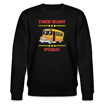 Schulbusfahrer Schulbus - Stanley/Stella Unisex Bio-Sweatshirt CHANGER  - Schwarz - Vorne - Nik (191cm) & Marisol (170cm)