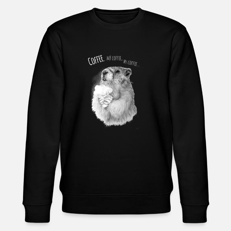 Kaffeehamster Genuss - Stanley/Stella Unisex Bio-Sweatshirt CHANGER  - Schwarz