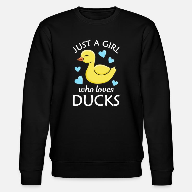 Ente Enten - Stanley/Stella Unisex Bio-Sweatshirt CHANGER  - Schwarz