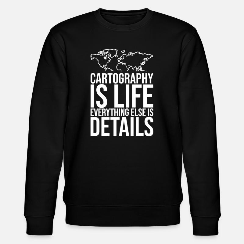 Kartografie Design - Stanley/Stella Unisex Bio-Sweatshirt CHANGER  - Schwarz