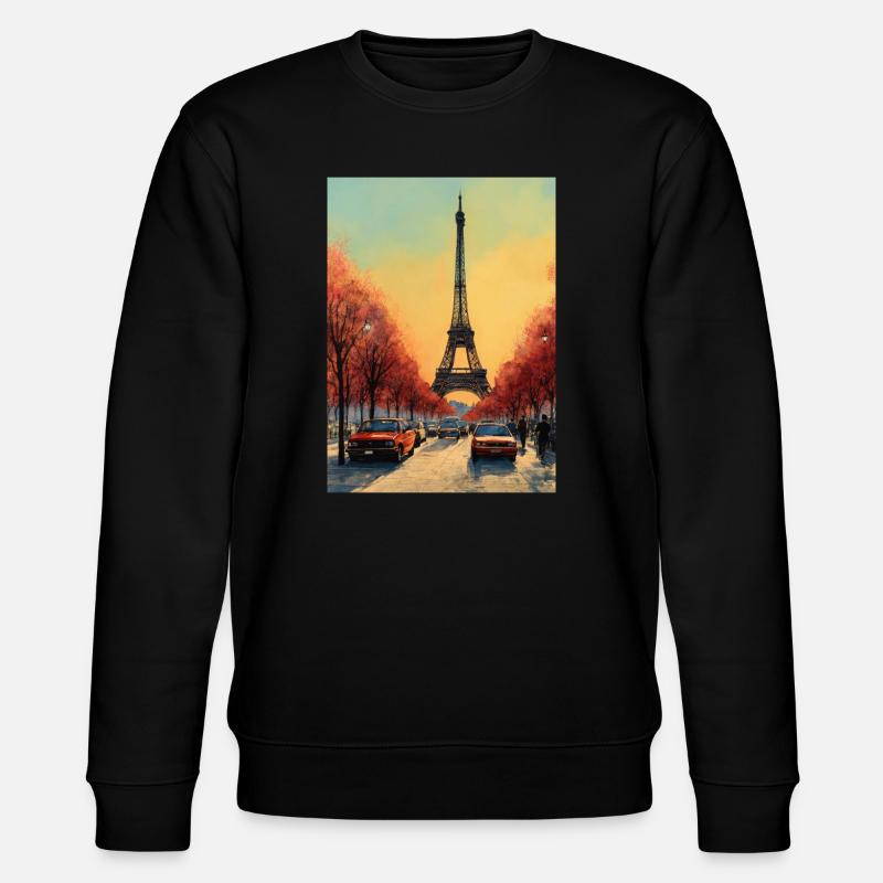 Pariser Eiffelturm - Stanley/Stella Unisex Bio-Sweatshirt CHANGER  - Schwarz